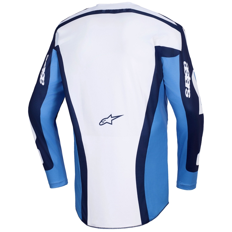 Alpinestars Racer Riway motokrosa krekliņš zils-skaidri zils-balts