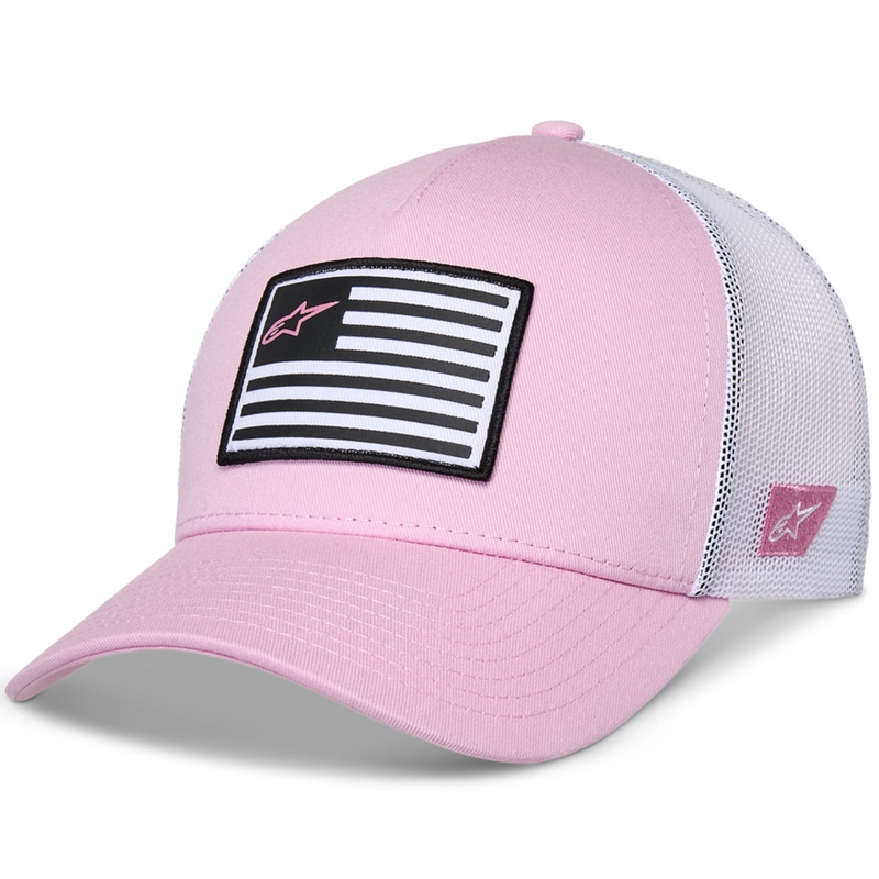 Alpinestars Flag Snap cepure rozā un balta