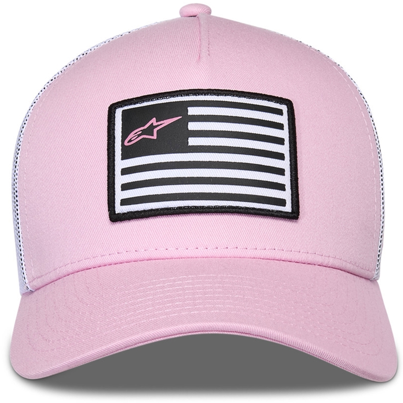 Alpinestars Flag Snap cepure rozā un balta