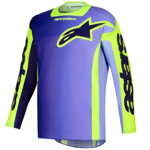 Motokrosa krekliņš Alpinestars Racer Portl violeti-fluo dzeltens