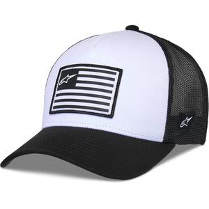 Alpinestars Flag Snap cepure baltā un melnā krāsā