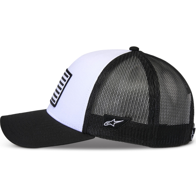 Alpinestars Flag Snap cepure baltā un melnā krāsā
