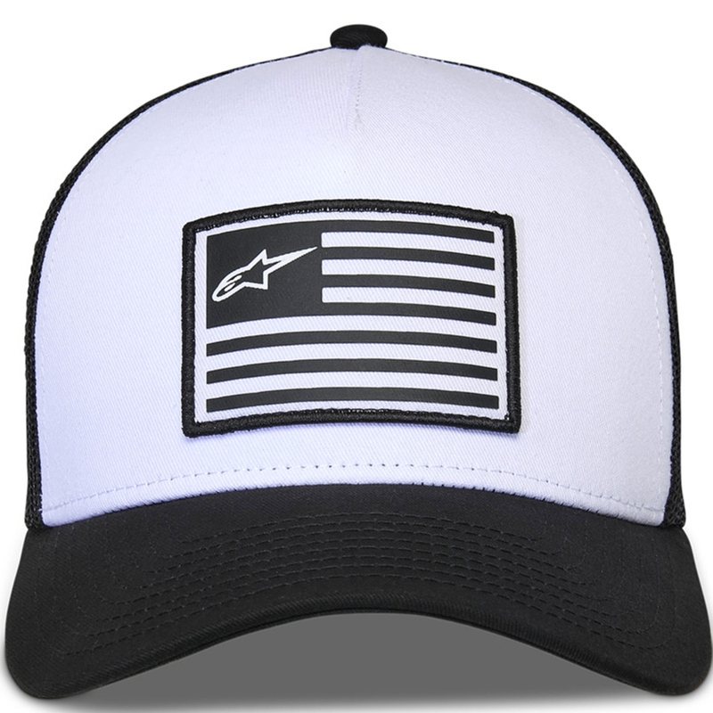 Alpinestars Flag Snap cepure baltā un melnā krāsā
