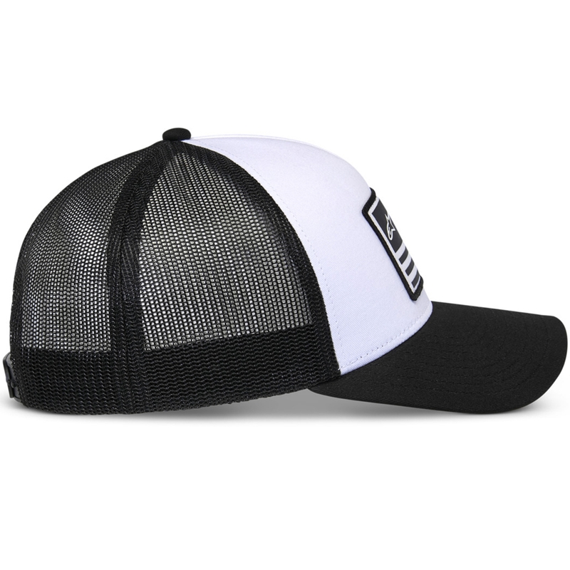 Alpinestars Flag Snap cepure baltā un melnā krāsā