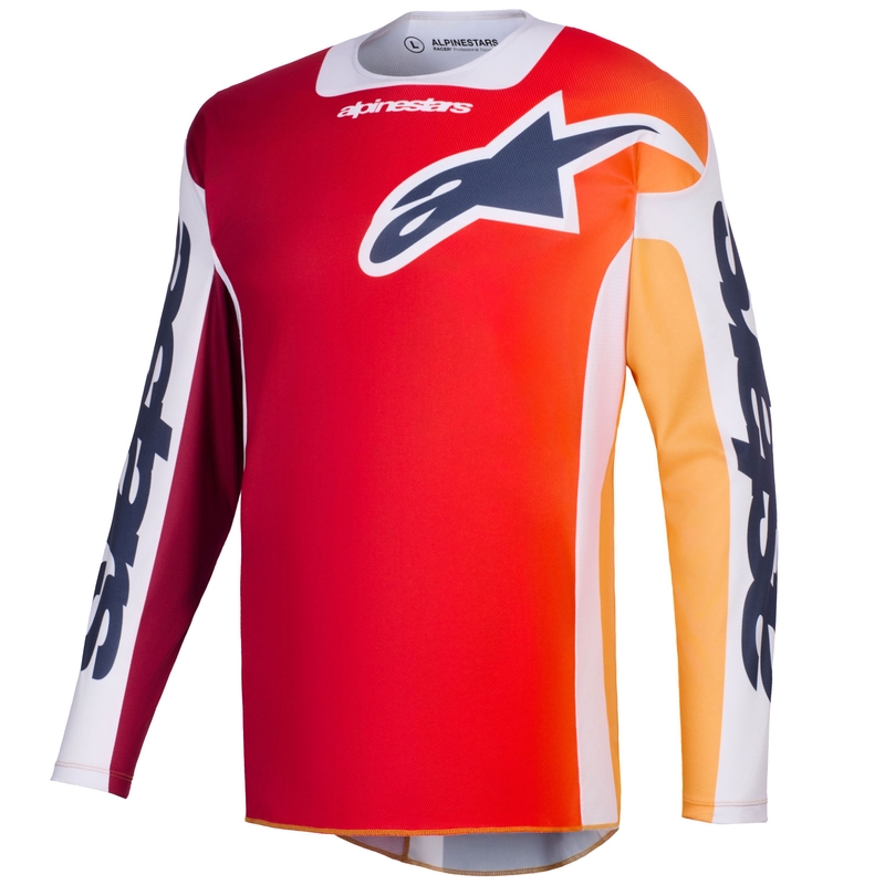 Alpinestars Racer Portl sarkanā-oranžā-siltā motokrosa krekliņš