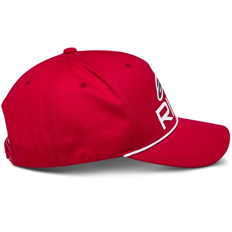 Alpinestars Ride Comp Snapback cepure sarkanā, baltā un melnā krāsā