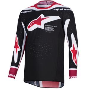 Alpinestars Supertech Pro AFD Vista motokrosa krekliņš melns-sarkans-balts