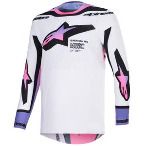 Alpinestars Supertech Pro AFD Vista motokrosa krekliņš balti violeti melns