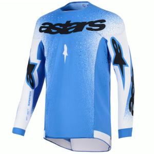 Alpinestars Supertech Scenz motokrosa krekliņš zilā un baltā krāsā