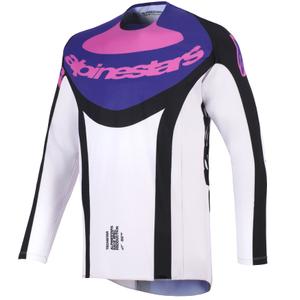 Alpinestars Techstar Knif motokrosa krekliņš melns-skaidri pelēks-violets