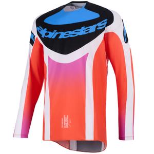 Alpinestars Techstar Knif motokrosa krekliņš gaiši pelēks-fluo oranžs-melns