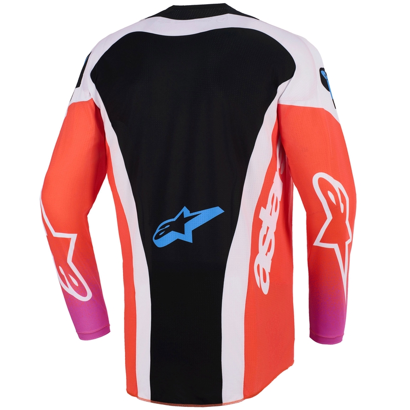 Alpinestars Techstar Knif motokrosa krekliņš gaiši pelēks-fluo oranžs-melns