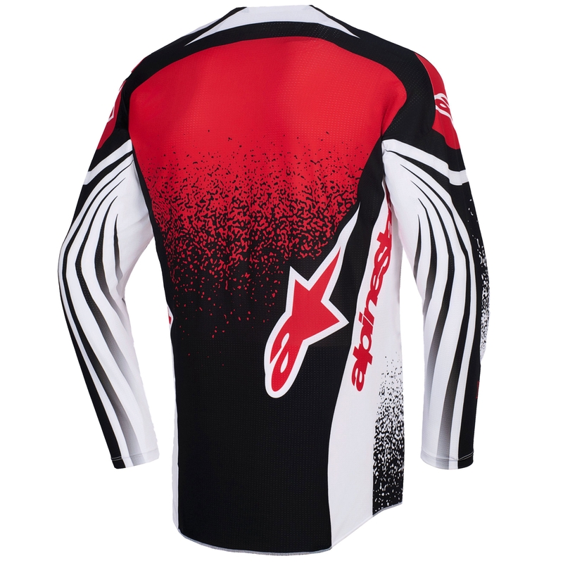 Alpinestars Techstar Nomur motokrosa krekliņš melns, balts un sarkans