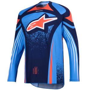 Alpinestars Techstar Nomur motokrosa krekliņš tumši zils-oranžs-zils