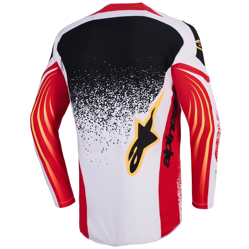 Alpinestars Techstar Nomur gaiši pelēks-arkans-melns-dzeltens motokrosa krekls