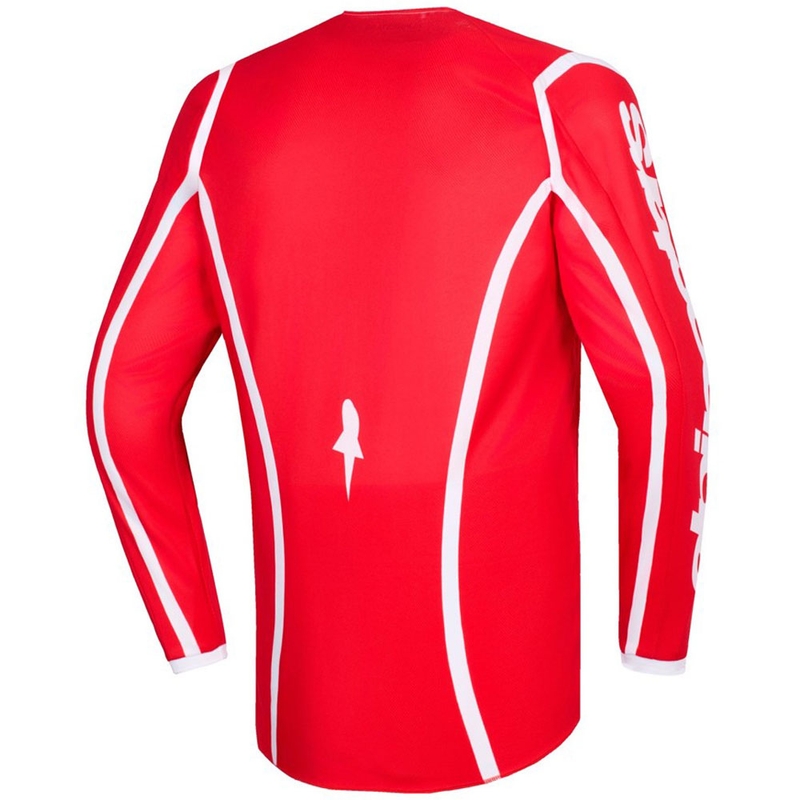Alpinestars Fluid Apex motokrosa krekliņš sarkans un balts