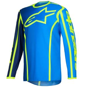 Alpinestars Fluid Apex motokrosa krekliņš zili-fluo dzeltens