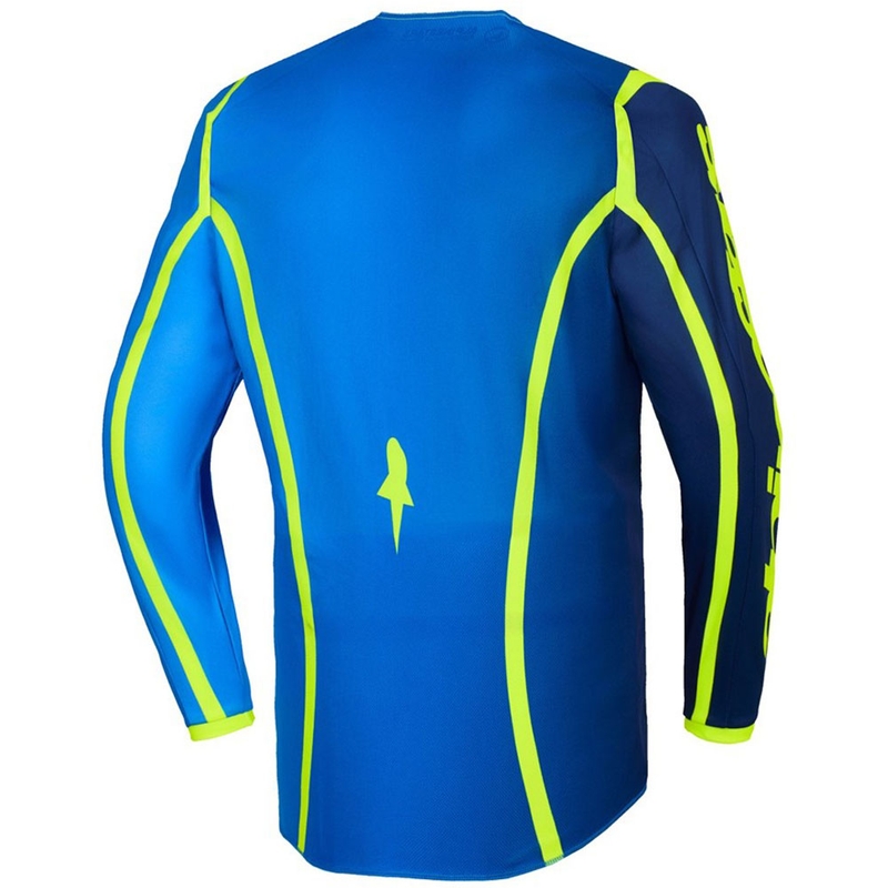 Alpinestars Fluid Apex motokrosa krekliņš zili-fluo dzeltens