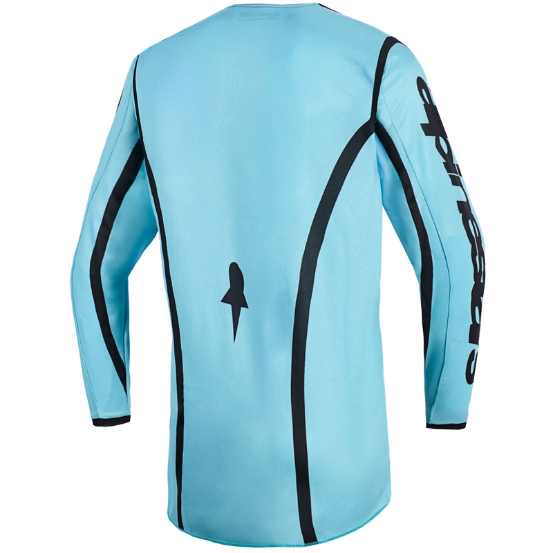 Alpinestars Stella Fluid Apex sieviešu motokrosa krekliņš tirkīza un melns