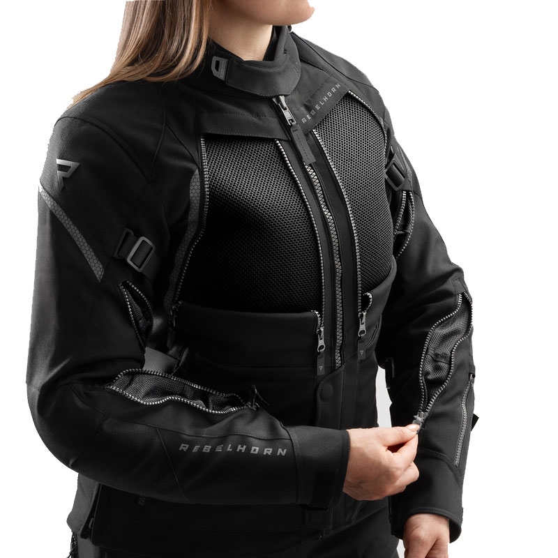 Rebelhorn Hardy 3.0 Sieviešu motocikla jaka Black