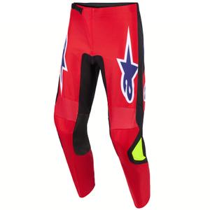 Alpinestars Fluid Grid motokrosa bikses sarkanīgi melnas-violetas-fluo dzeltenas