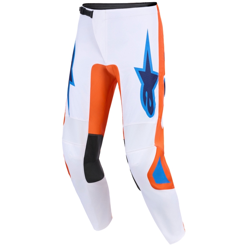 Alpinestars Fluid Grid motokrosa bikses oranži-zilas-baltas