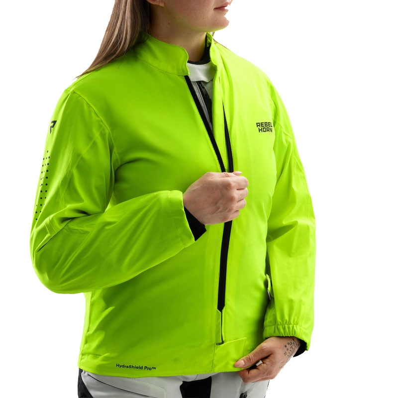 Sieviešu Rebelhorn Hardy 3.0 Black-Gray-Fluo Yellow motocikla jaka