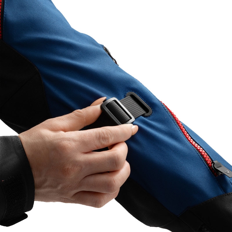 Sieviešu motocikla jaka Rebelhorn Hardy 3.0 Blue-Grey-Red Motocikla jaka sievietēm