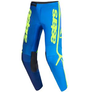 Alpinestars Fluid Apex motokrosa bikses blue-fluo yellow