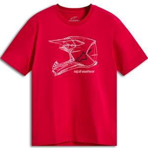 T-krekls Alpinestars MX ķivere CSF red