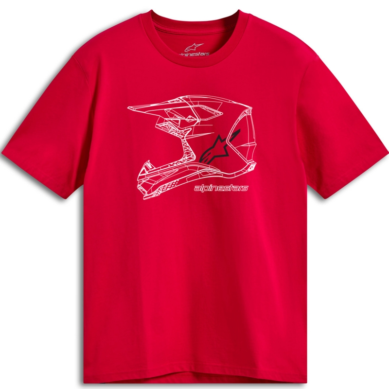 T-krekls Alpinestars MX ķivere CSF red