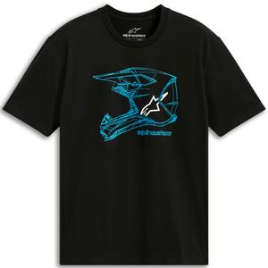 T-krekls Alpinestars MX ķivere CSF melns-zils