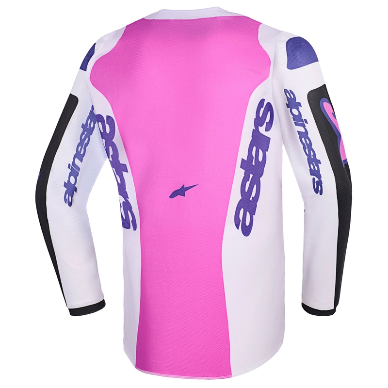 Alpinestars Fluid Grid bērnu motokrosa krekliņš melns-skaidri pelēks-violets