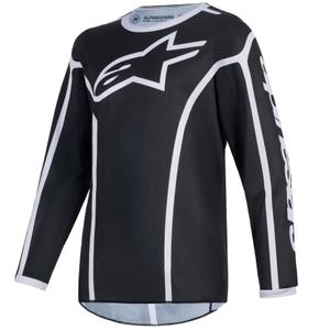 Alpinestars Fluid Apex bērnu motokrosa krekliņš melns un pelēks