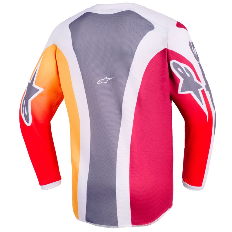 Alpinestars Fluid Portl Sarkanā-Oranžā-Light Grey bērnu motokrosa krekls