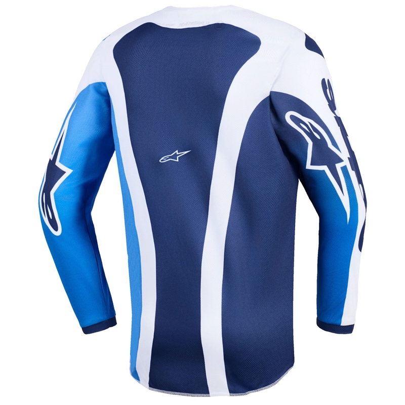 Bērnu motokrosa krekliņš Alpinestars Fluid Portl zilā un baltā krāsā