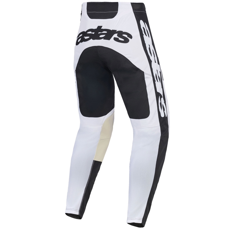 Alpinestars Racer Riway motokrosa bikses baltā un melnā krāsā