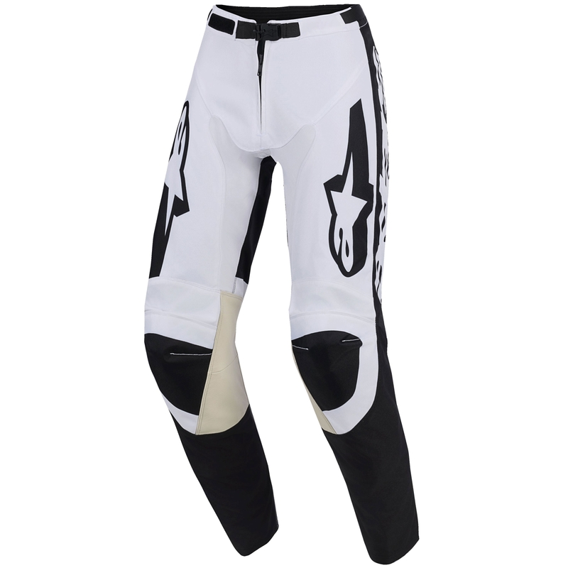 Alpinestars Racer Riway motokrosa bikses baltā un melnā krāsā