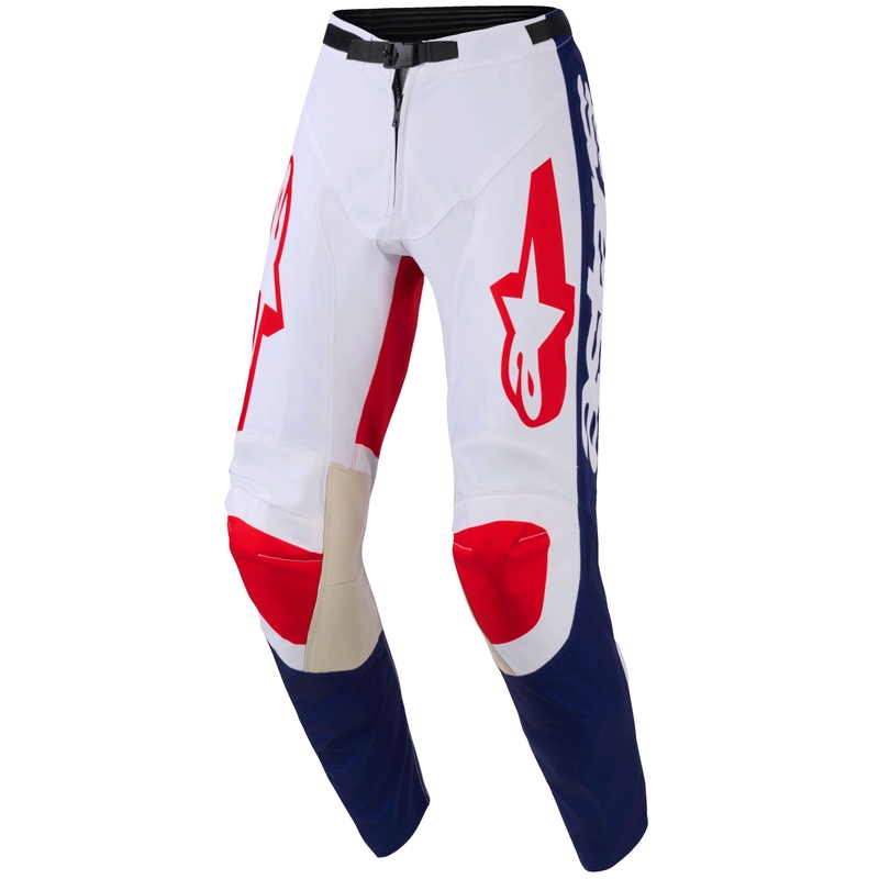 Alpinestars Racer Riway motokrosa bikses baltas-zilas-sarkanas