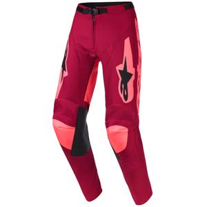 Alpinestars Racer Riway motokrosa bikses tumši sarkanā un koraļļu krāsā