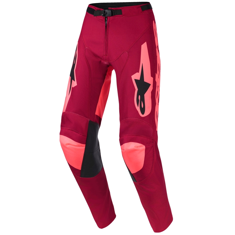 Alpinestars Racer Riway motokrosa bikses tumši sarkanā un koraļļu krāsā