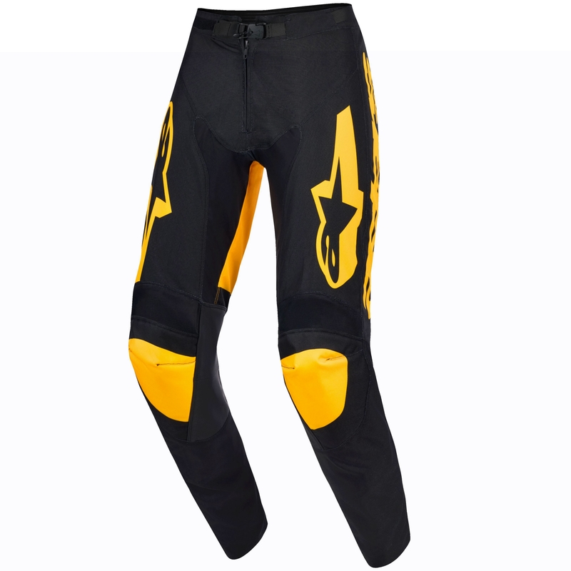 Alpinestars Racer Riway motokrosa bikses dzeltenā un melnā krāsā