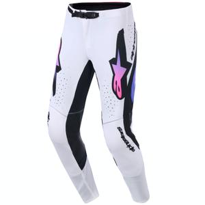 Alpinestars Supertech Pro Vista motokrosa bikses balti violeti melnas