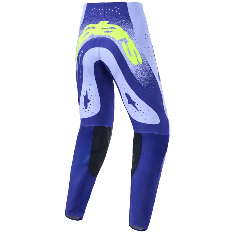 Alpinestars Supertech Scenz motokrosa bikses violeti-fluo dzeltenas