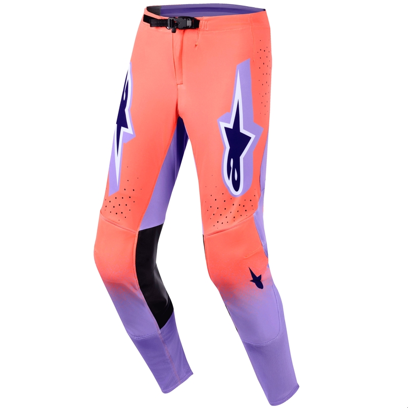 Alpinestars Supertech Scenz motokrosa bikses oranžā-korālkrāsas-violetā krāsā