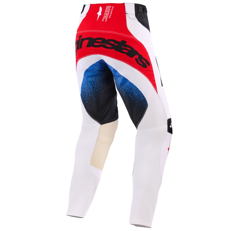 Alpinestars Techstar Knif motokrosa bikses melns-balts-zils-sarkans