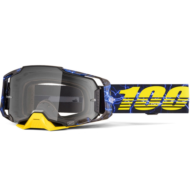Motokrosa brilles 100% Armega Fury ar caurspīdīgu pleksi