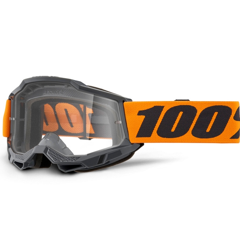 Motokrosa brilles 100% Accuri 2 Orange ar caurspīdīgu pleksi