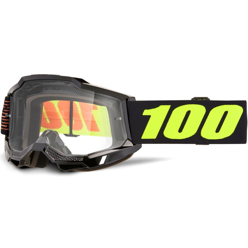 100% Accuri 2 Fairbanks motokrosa brilles ar caurspīdīgu pleksi