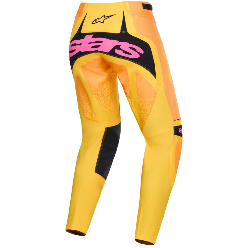 Alpinestars Techstar Nomur motokrosa bikses oranži-dzelteni-rozā krāsā